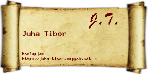 Juha Tibor névjegykártya