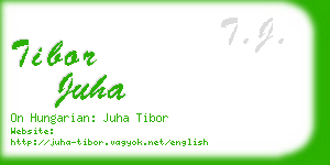 tibor juha business card